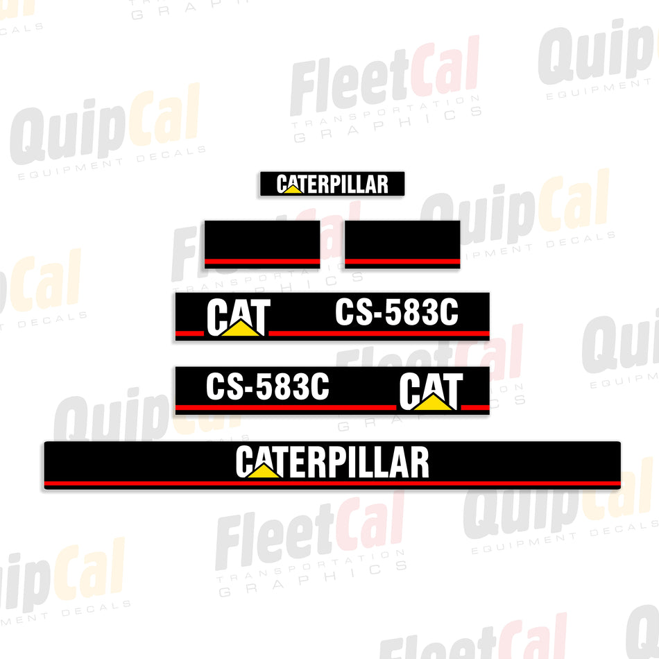 Cat CS-583C Compactor Decal Set