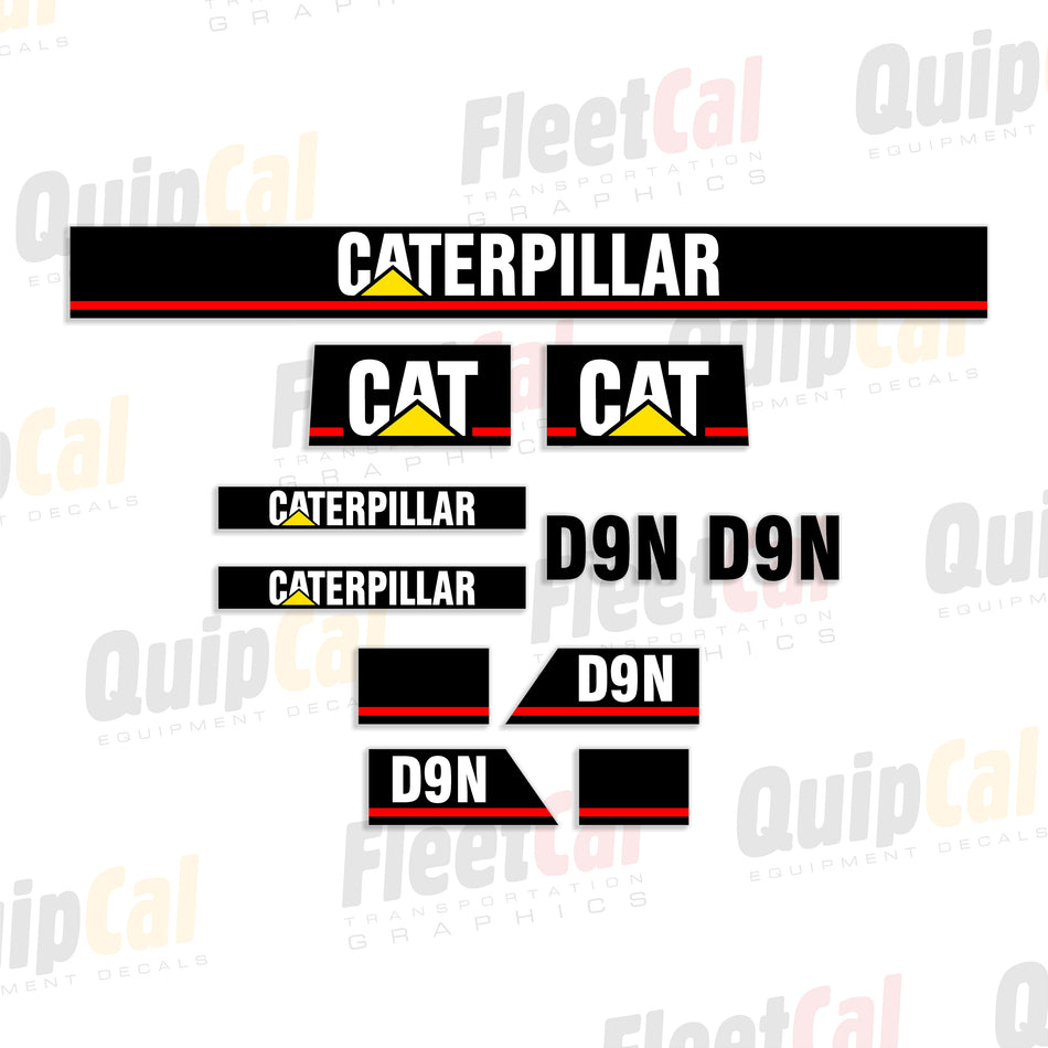 Cat D9N Dozer Decal Set (Without Tank Guards)