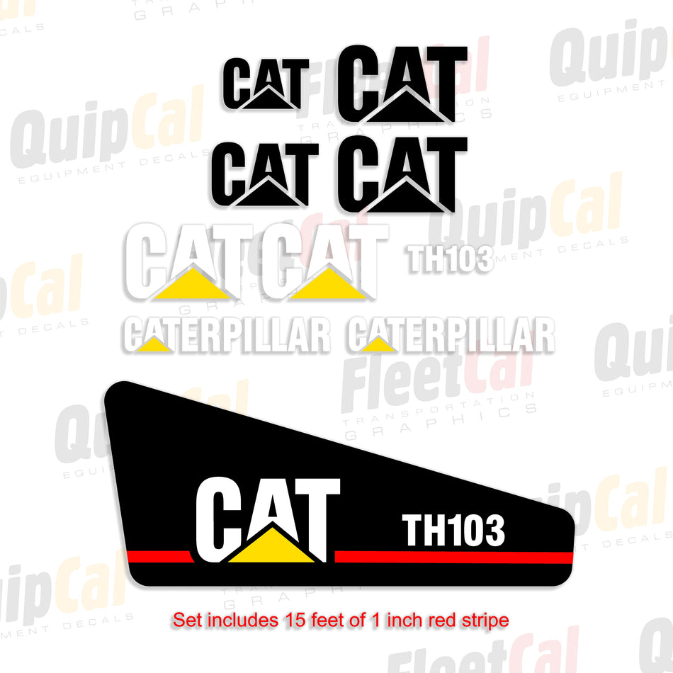 Cat TH103 Telehandler 2002 Model Decal Set