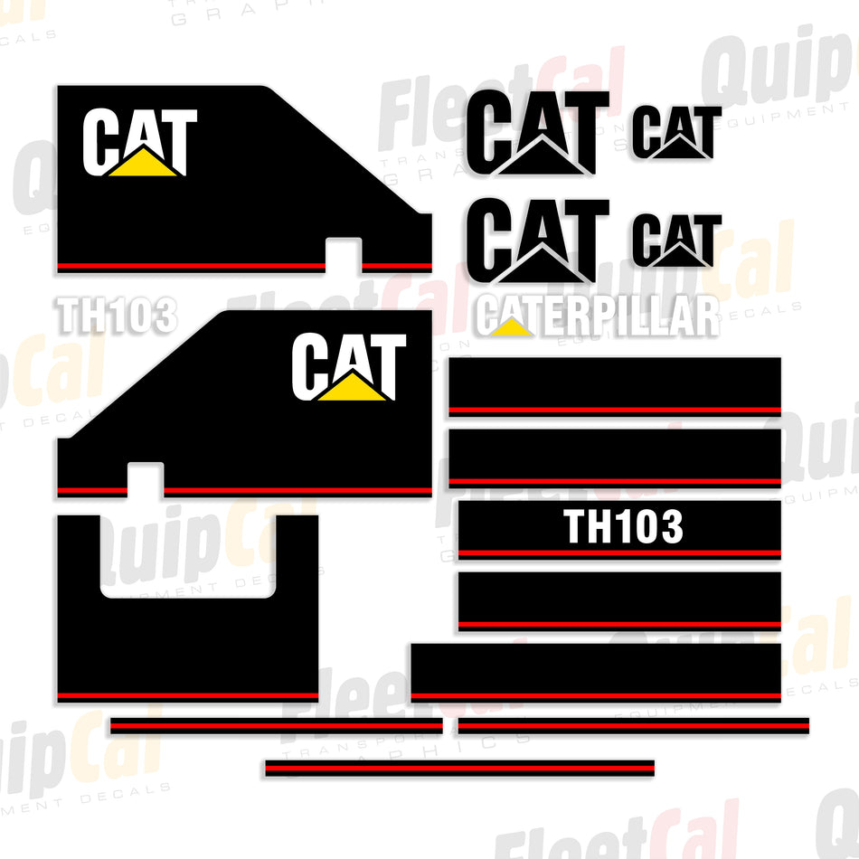 Cat TH103 Telehandler Early Model Decal Set