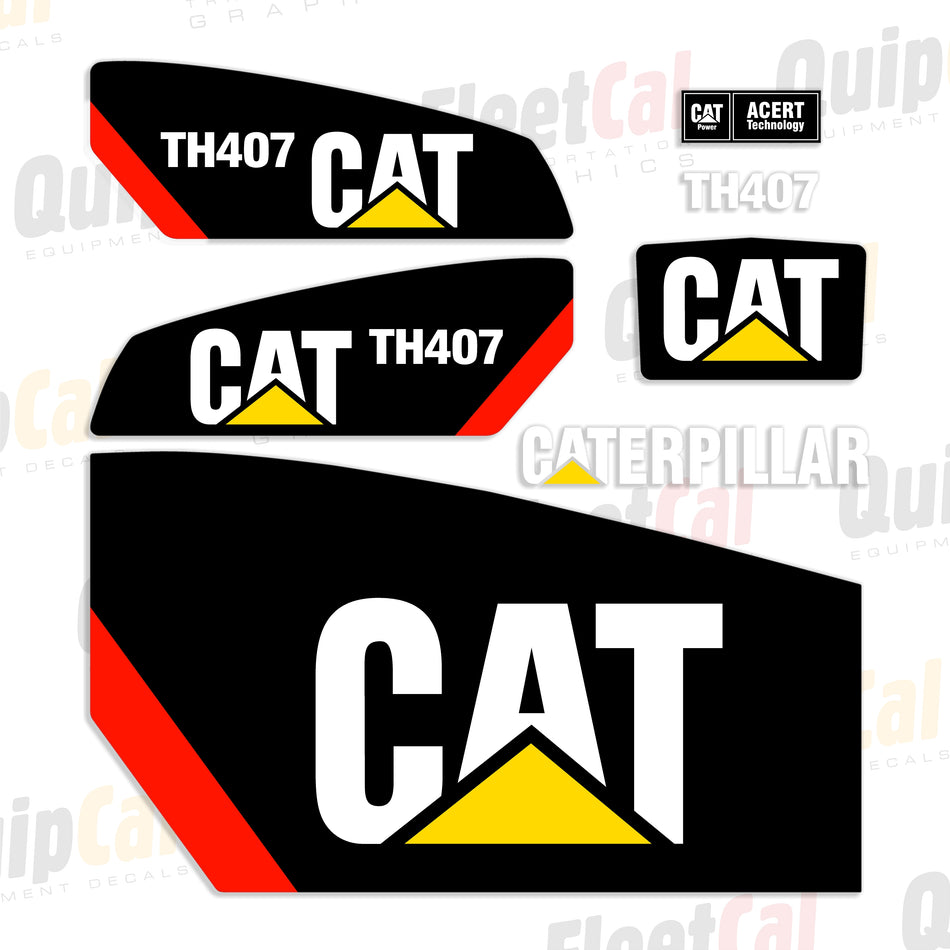 Cat TH407 Telehandler Decal Set