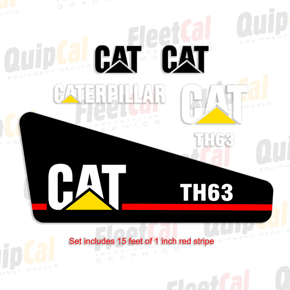 Cat TH63 Telehandler 2002 Model Decal Set