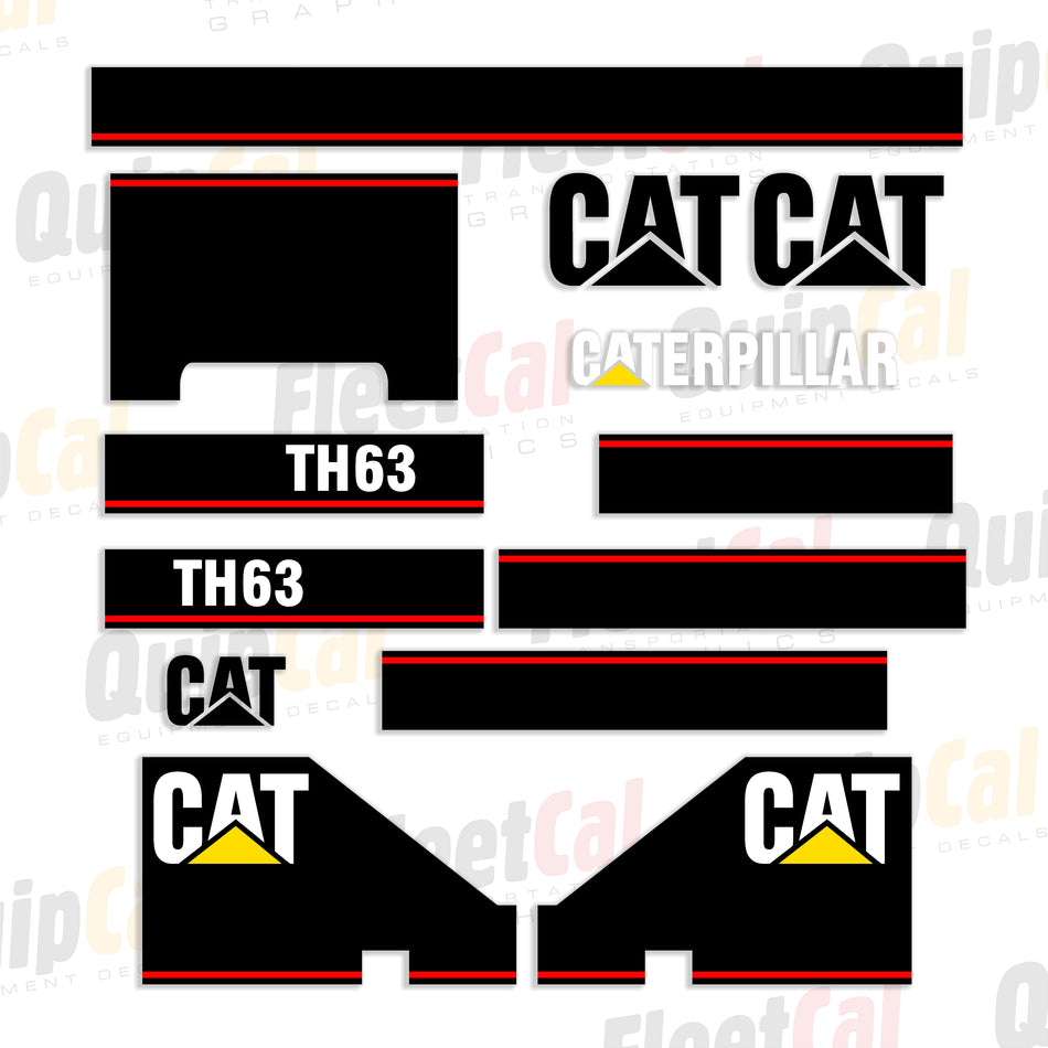 Cat TH63 Telehandler Early Model Decal Set