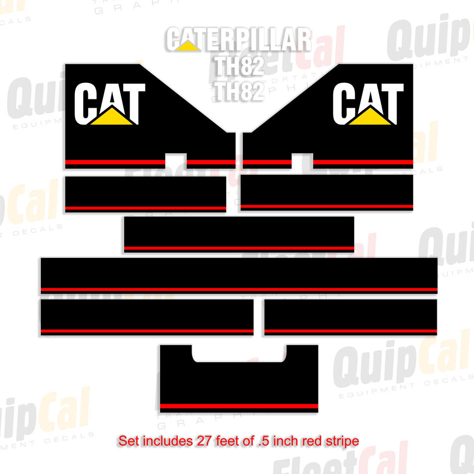 Cat TH82 Telehandler Early Model Decal Set
