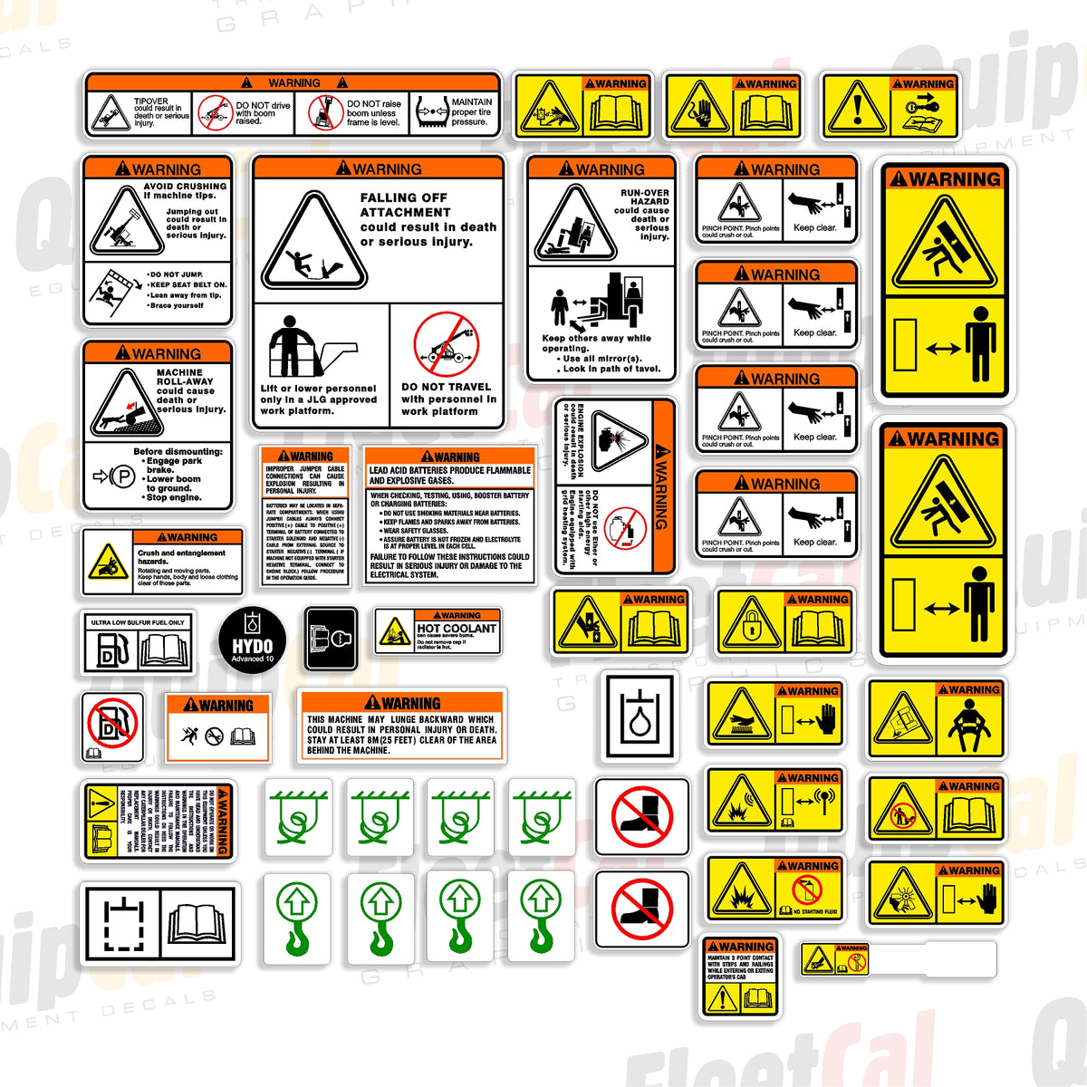 Cat Telehandler Safety Decal Set – Truck and Equipment Decals