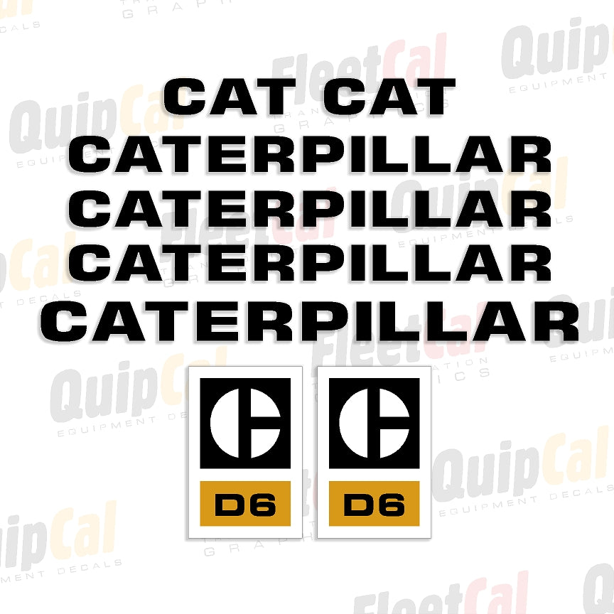 Cat D6 Dozer Marking Decal Set – Truck and Equipment Decals