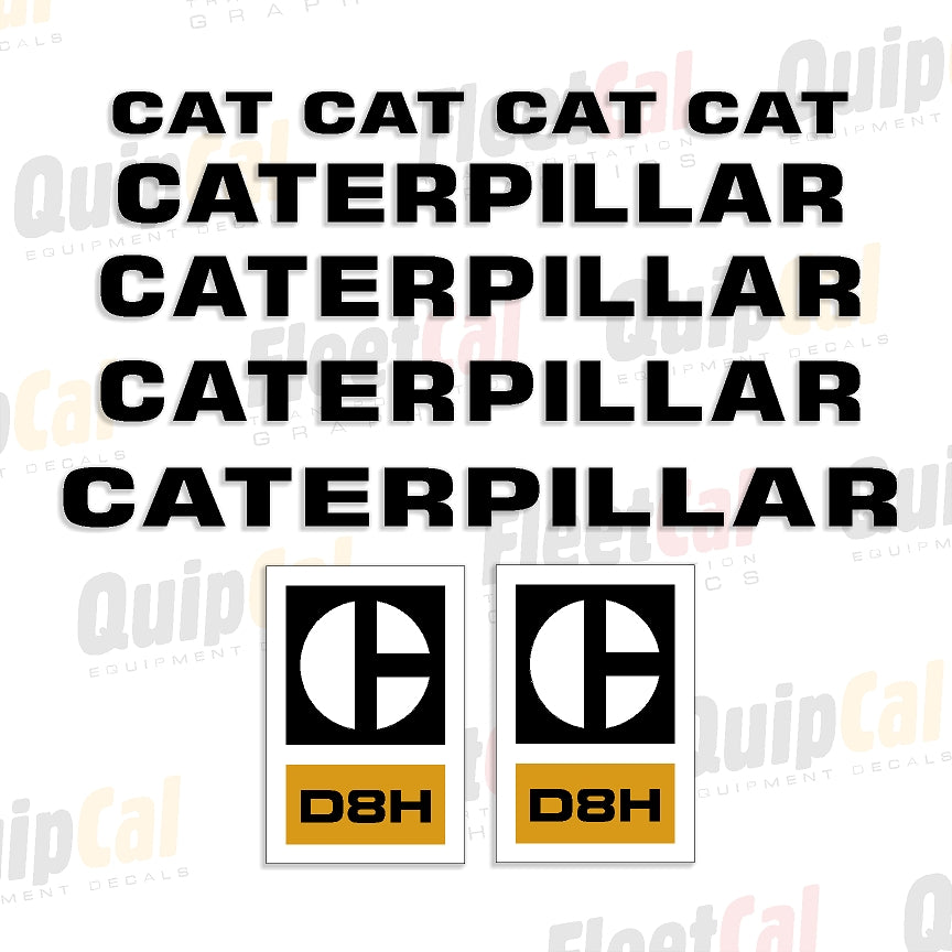 Cat D8H Dozer Marking Decal Set – Truck and Equipment Decals