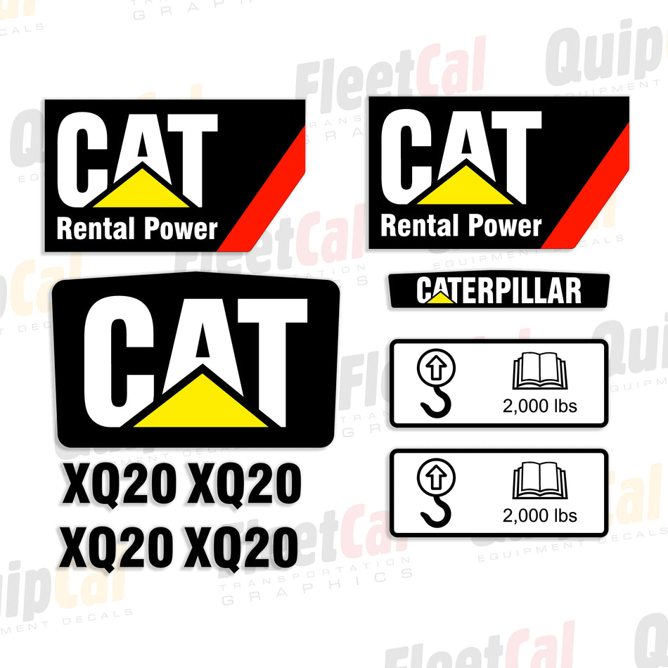 Cat XQ20 Generator Decal Set