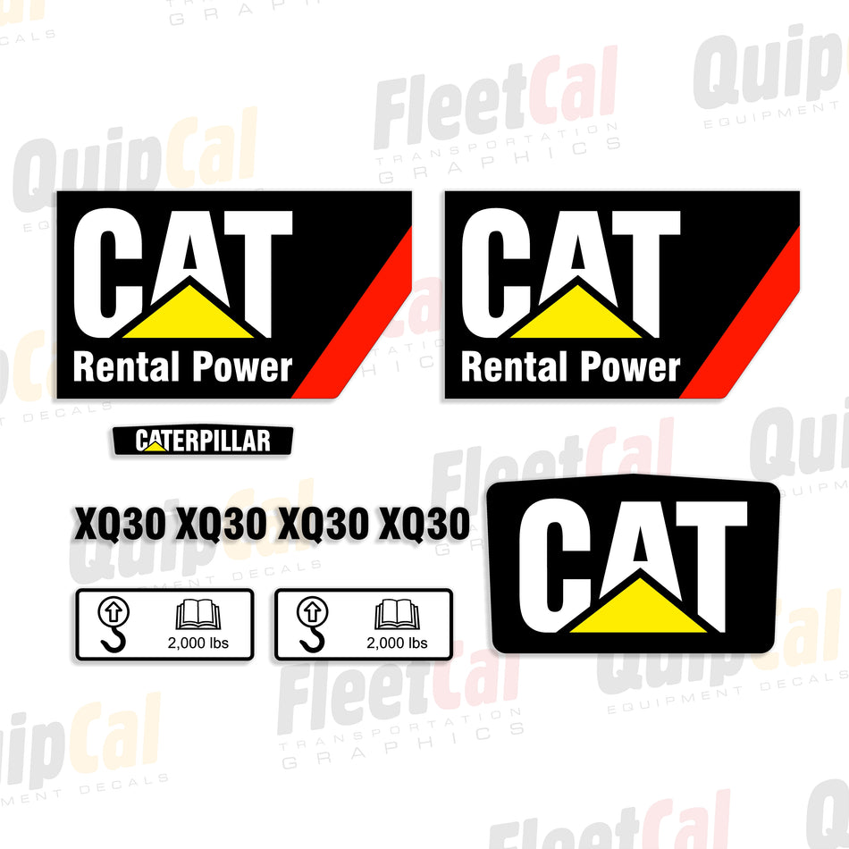 Cat XQ30 Generator Decal Set