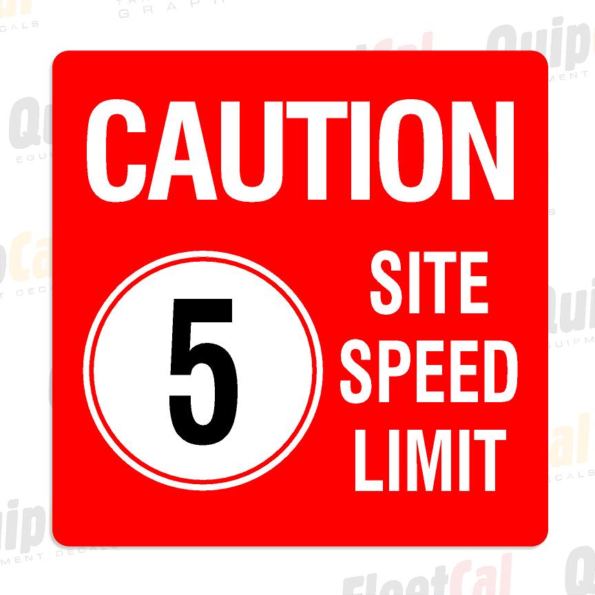 Caution Site Speed Limit 5 - 10 in. x 10 in. (QTY 5)