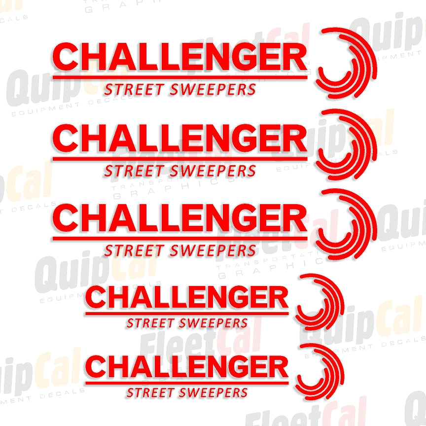 Sweeper Sticker Challenger Street Sweeper Marking Decal Set – Truck and Equipment Decals