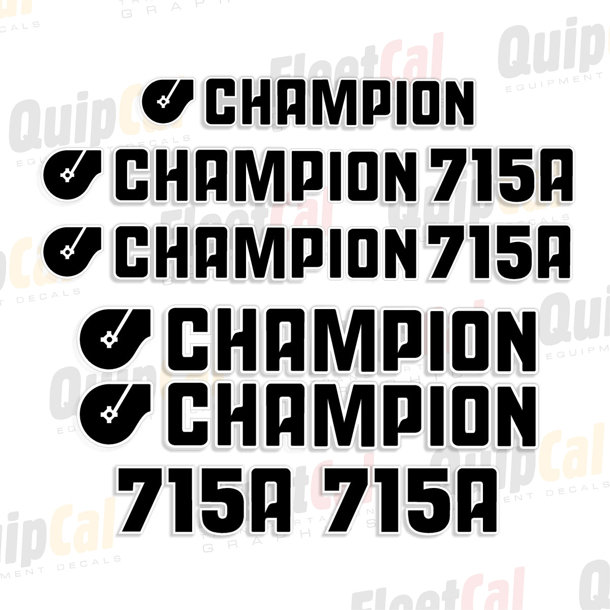 Champion Racing Sticker Champion 715A Grader Decal Set – Truck and Equipment Decals