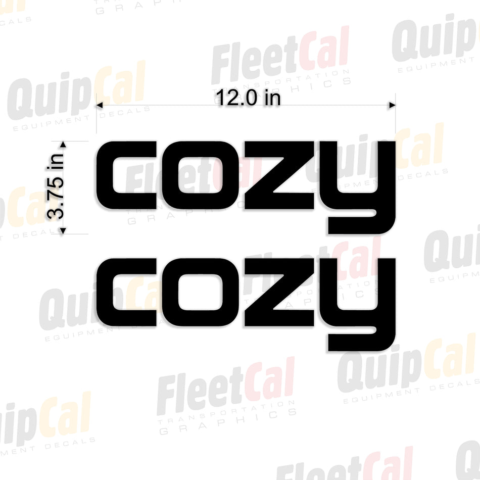 Cozy Cab Early Model Aftermarket Tractor Cab Decals (1 PAIR)
