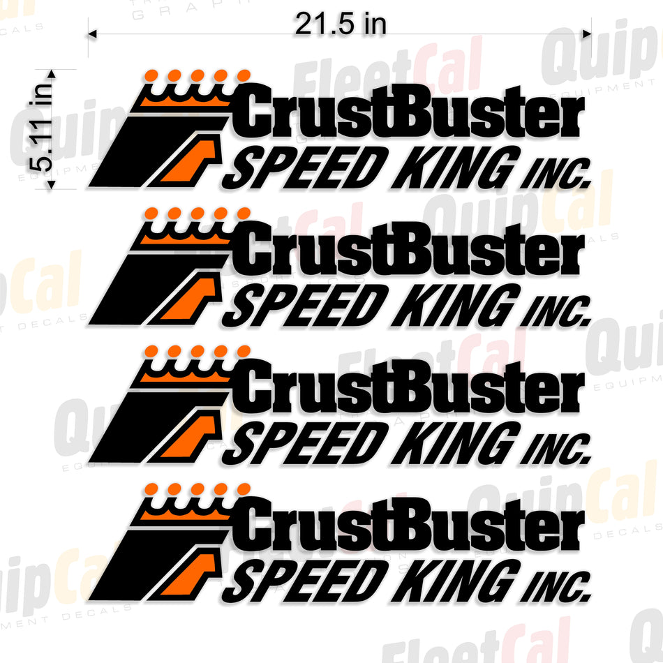 Crust Buster Speed King Drill and Planter Decals (QTY 4)