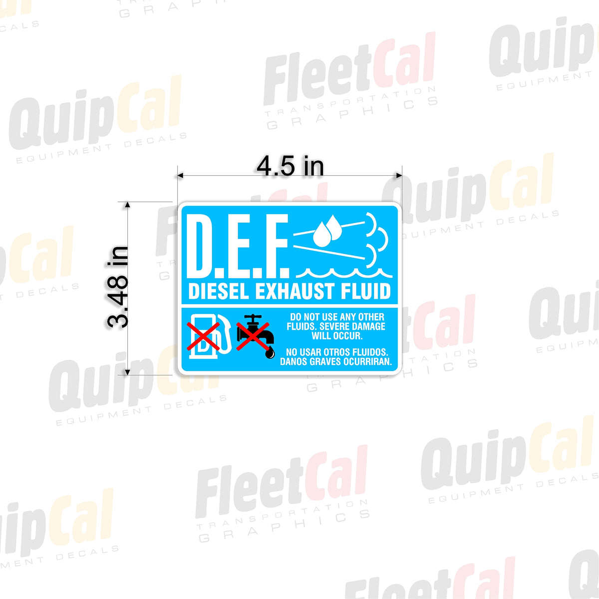 Def Deisel Sticker DEF 002 - Diesel Exhaust Fluid Decal – Truck and Equipment Decals
