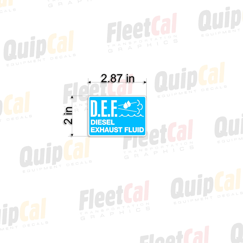 DEF 003 - Diesel Exhaust Fluid Decal