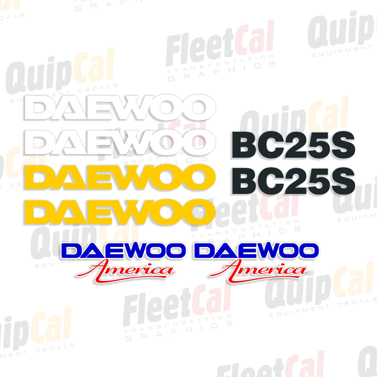 Forkift Lettering Daewoo BC25S Forklift Marking Decal Set – Truck and Equipment Decals