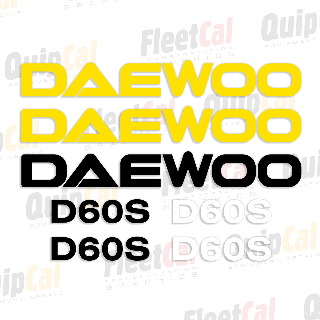 Forkift Lettering Daewoo D60S Forklift Marking Decal Set – Truck and Equipment Decals