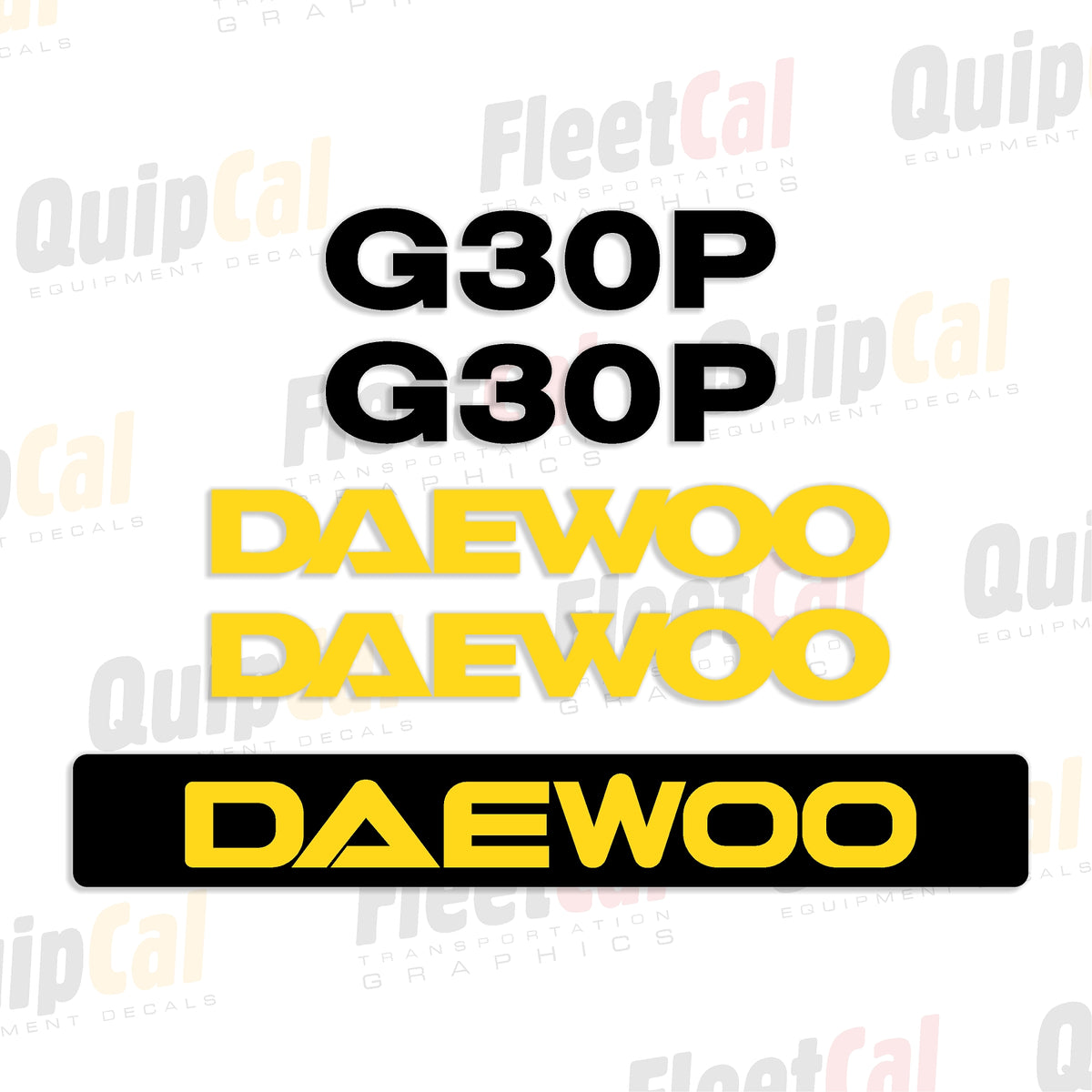 Daewoo Sticker Design Daewoo G30P-3 Forklift Marking Decal Set – Truck and Equipment Decals