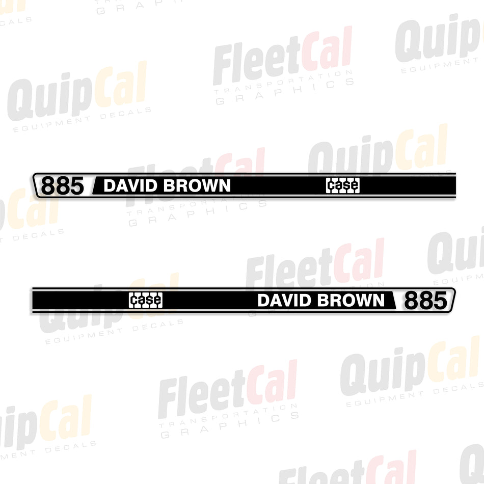 David Brown 885 Tractor Hood Decal Set