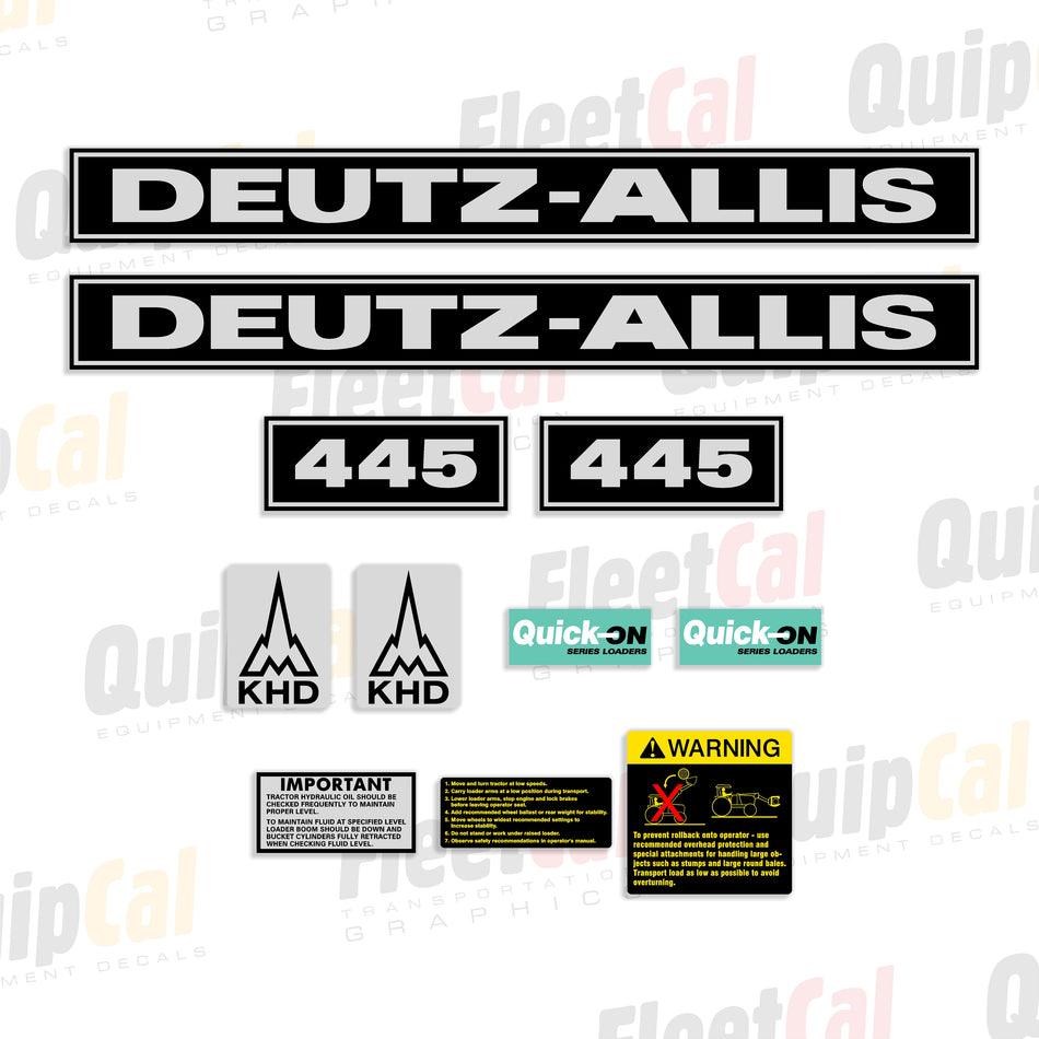 Deutz-Allis 445 Front Loader Decal Set