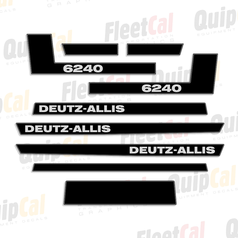 Deutz-Allis 6240 Tractor Open Cab Model Decal Set