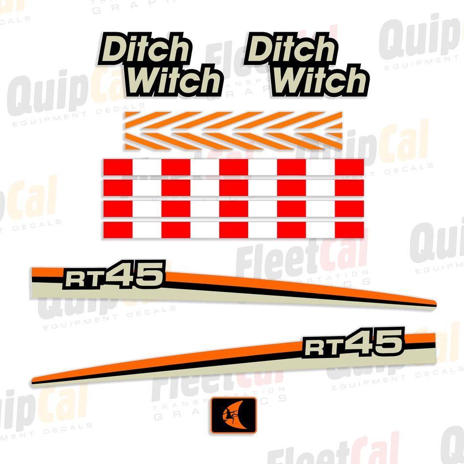 Ditch Witch RT45 Trencher Marking Decal Set