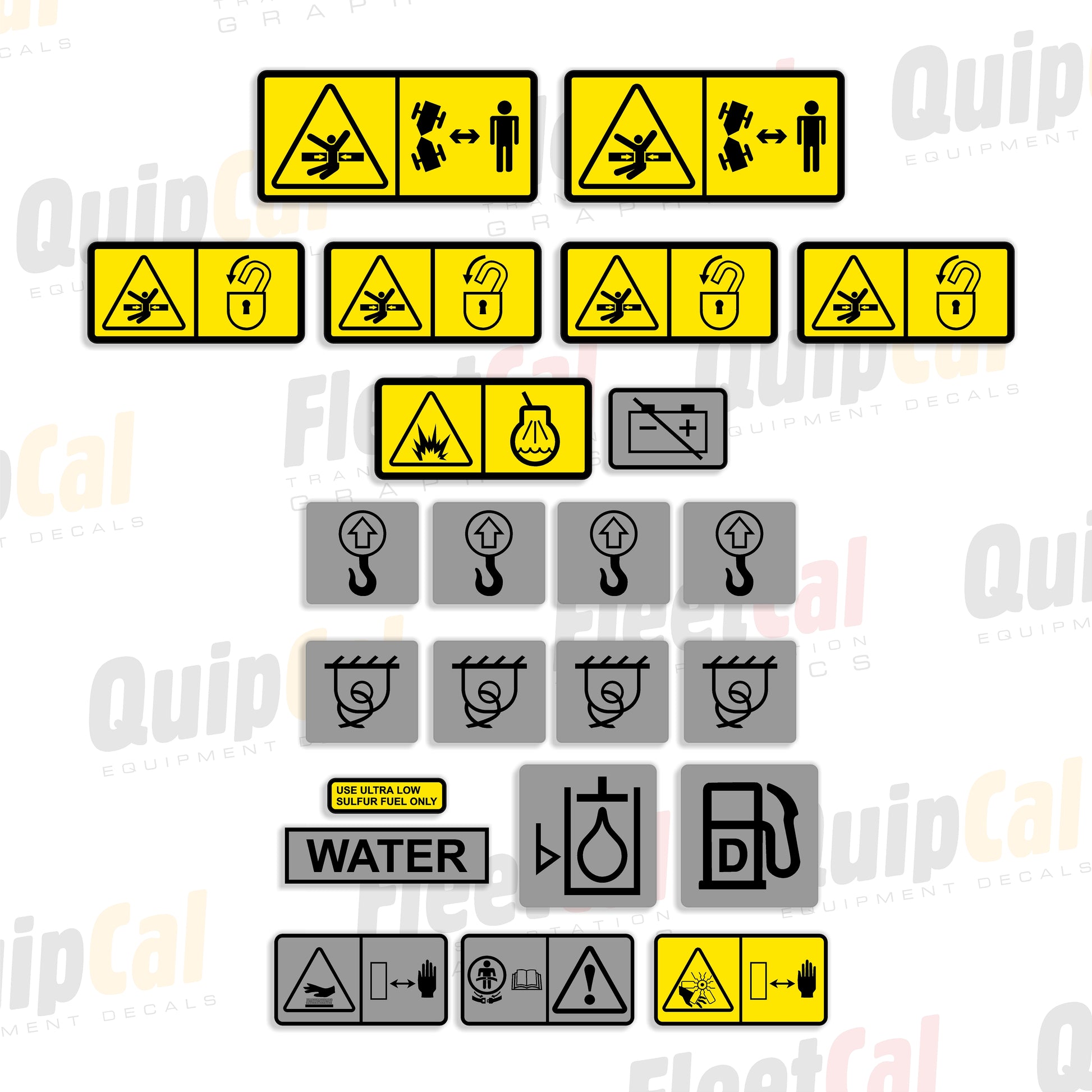Dynapac Atlas Copco Small Roller Compactor Safety Decal Set – Truck and ...