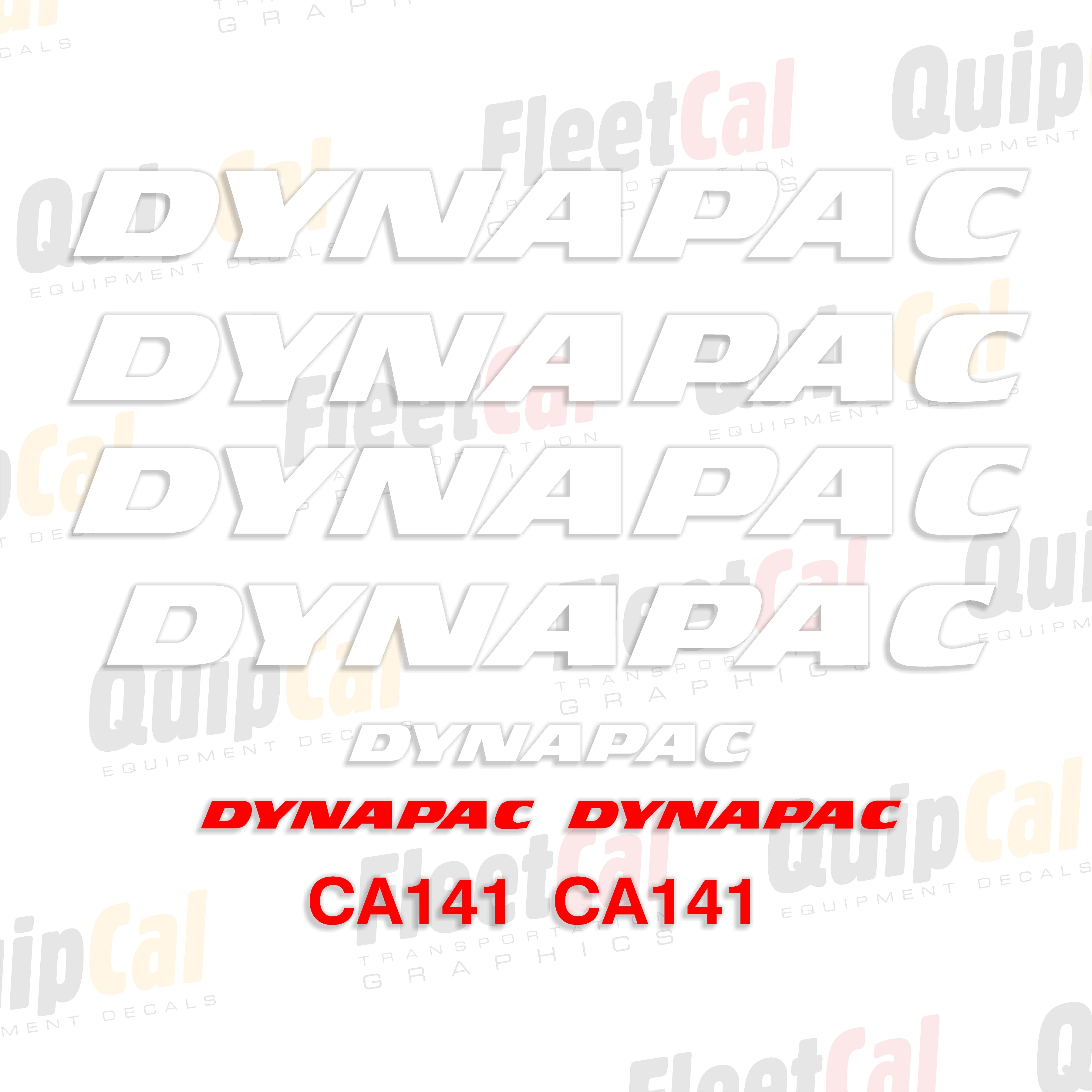 Dynapac CA141 Compactor Marking Decal Set – Truck and Equipment Decals