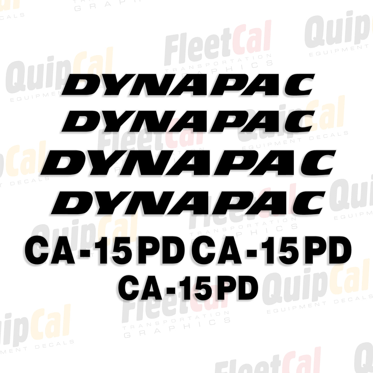Dynapac CA15PD Compactor Marking Decal Set – Truck and Equipment Decals