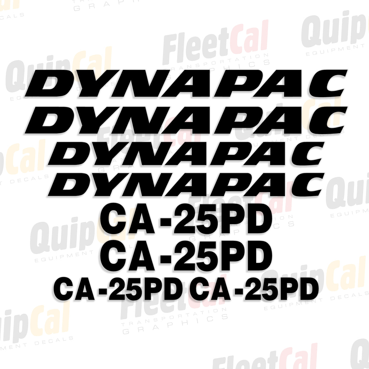 Dynapac Roller - Compactor Decals