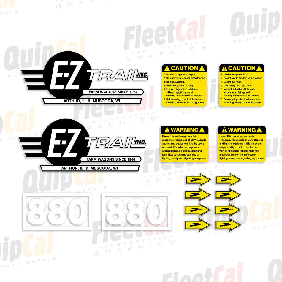 E-Z Trail 880 Header Trailer Decal Set
