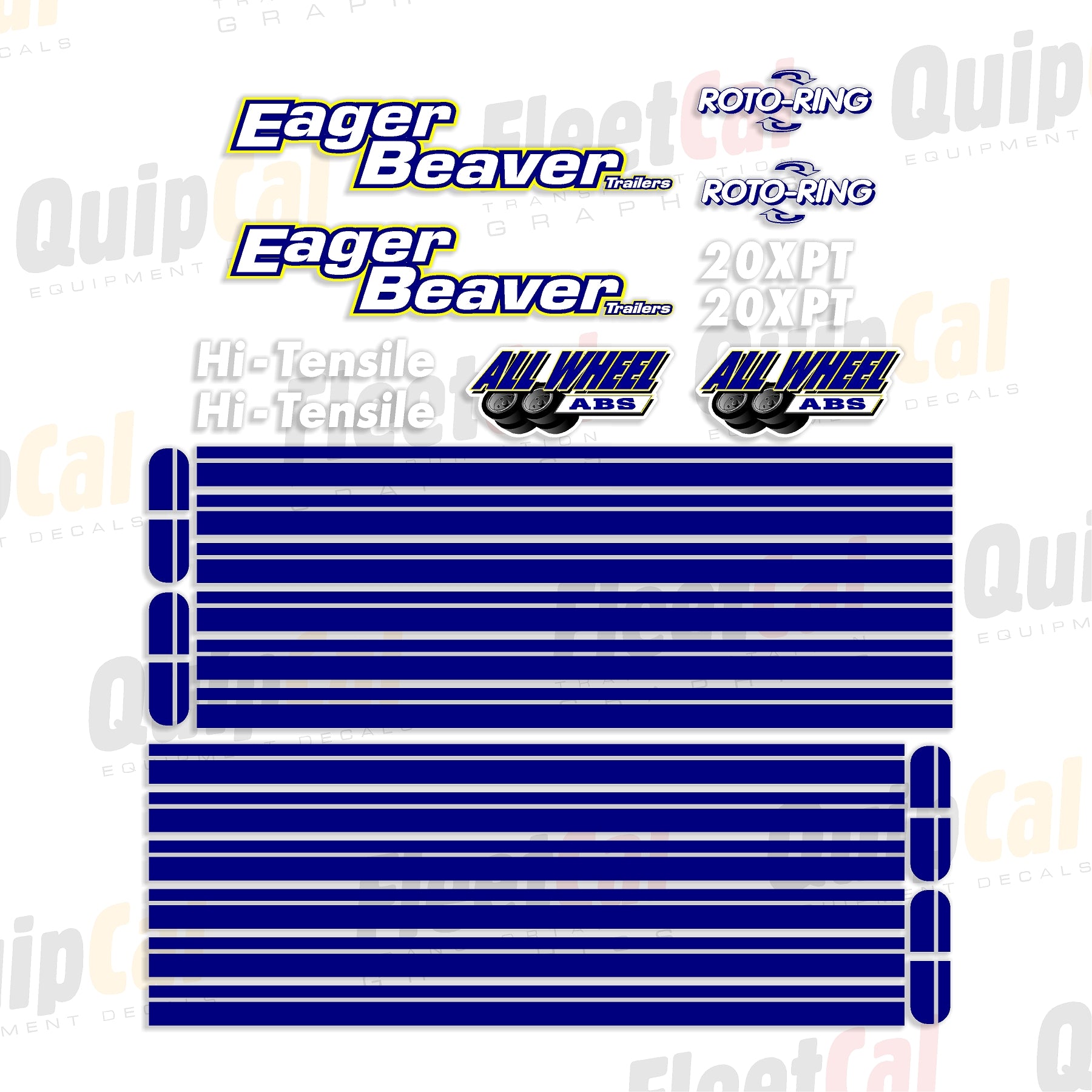 Eager Beaver 20XPT Blue Stripe Marking Decal Set – Truck and Equipment ...