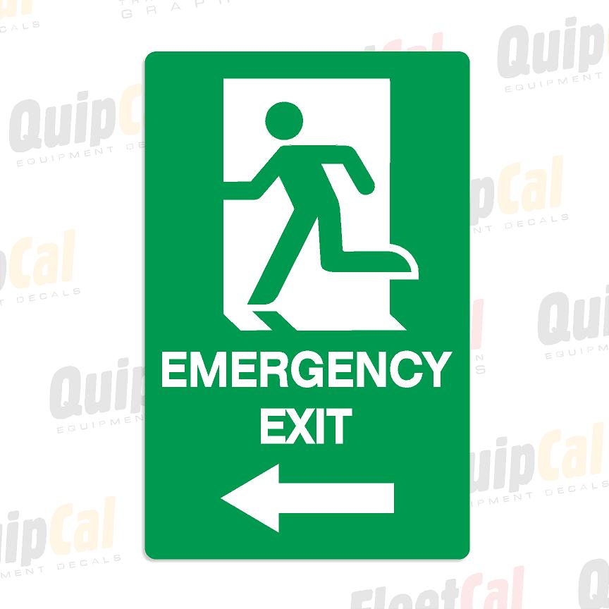 Emergency Exit 002 - 10 in. x 15.625 in. (QTY 1)
