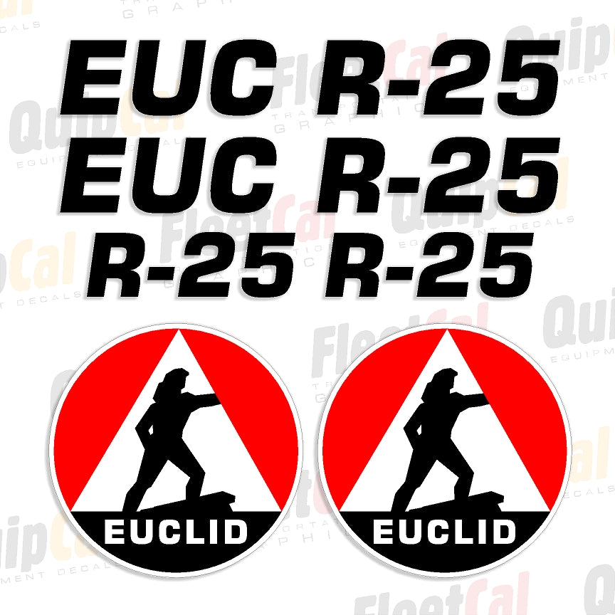 Euclid R-25 Quarry Truck without Stripe Marking Decal Set – Truck and ...