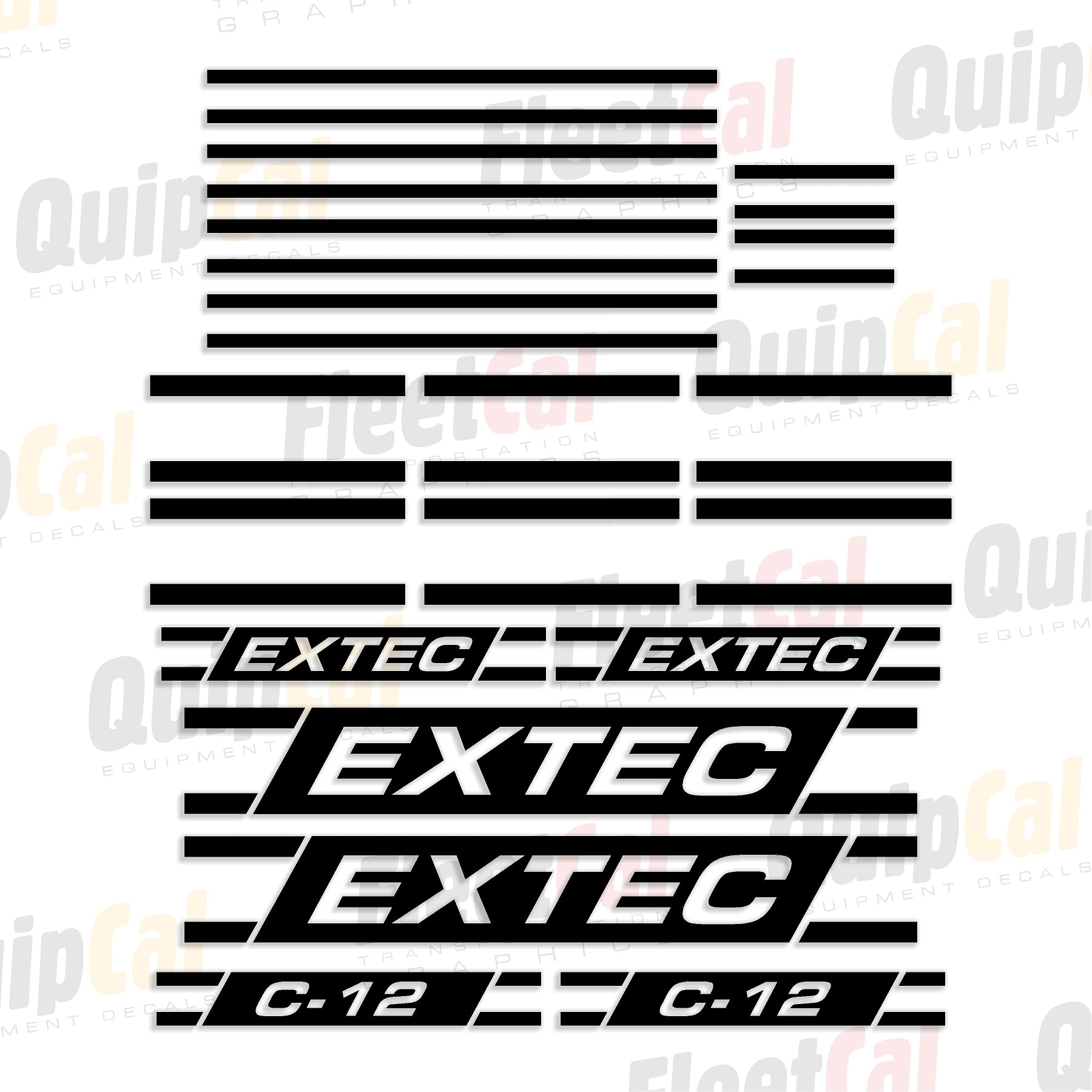 Extec C-12 Screener-Crusher Late Model Marking Decal Set – Truck and ...