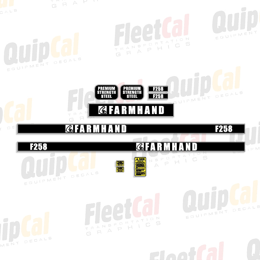 Farmhand F258 Front Loader Marking Decal Set – Truck and Equipment Decals