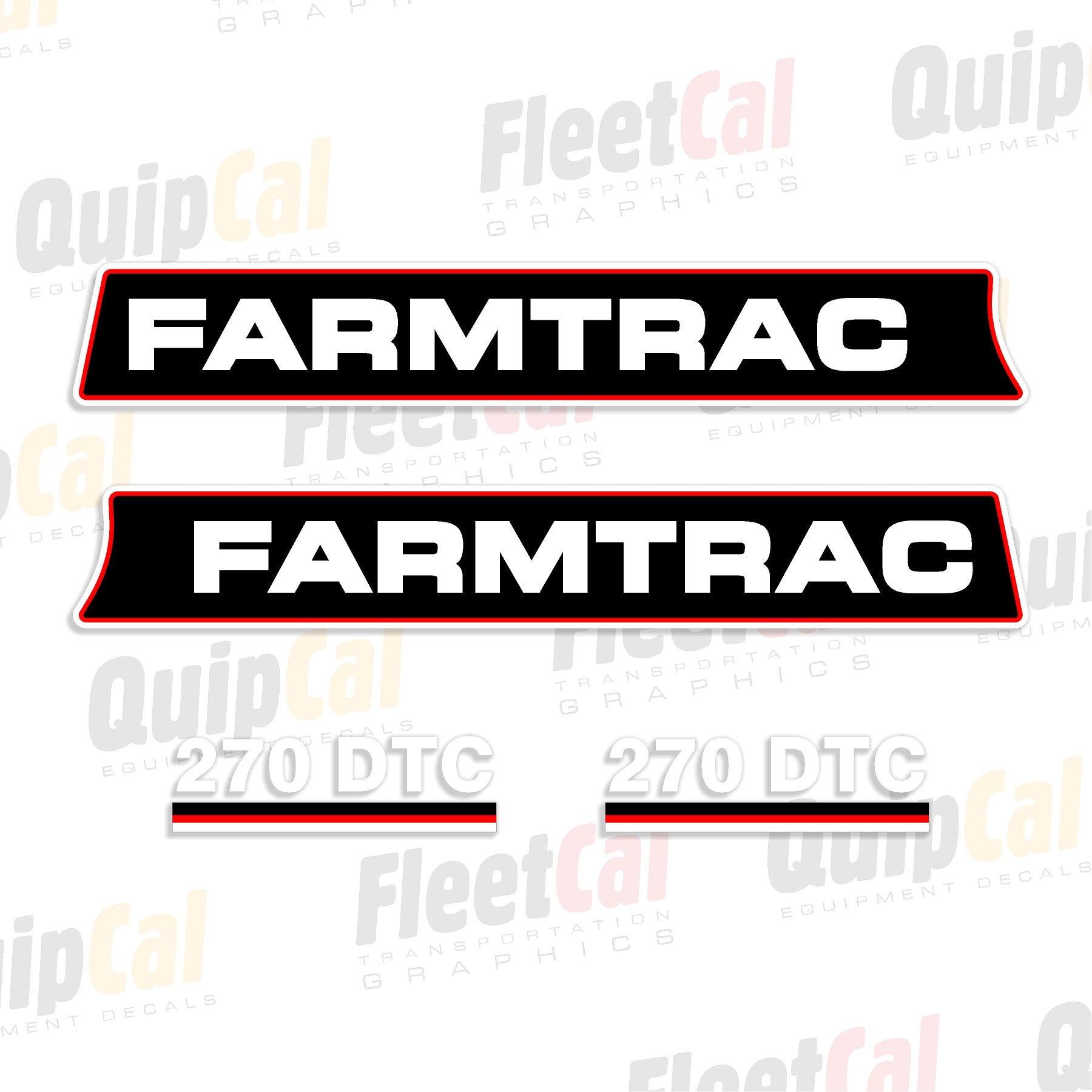 Same Tractor Emblems Farmtrac 270DTC Tractor Marking Decal Set – Truck and Equipment Decals
