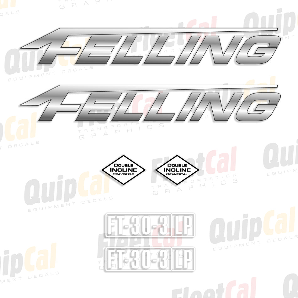 Felling FT-30-3 LP Tag Trailer Decal Set