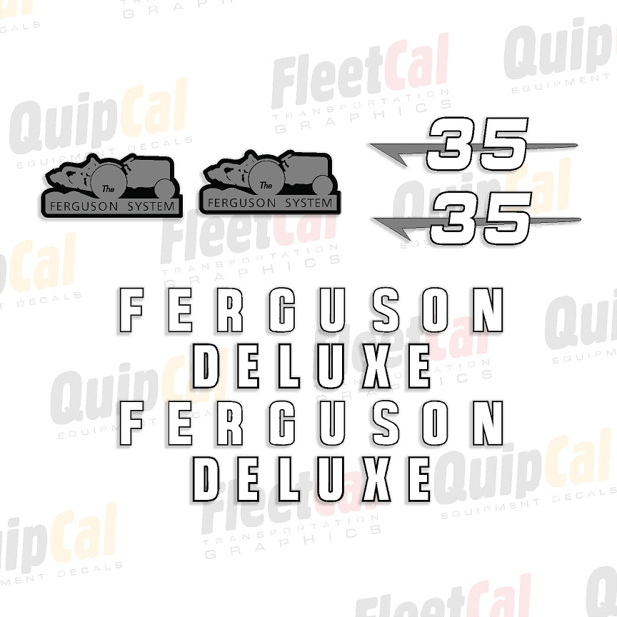Ferguson Decals Ferguson 35 Deluxe Tractor Marking Decal Set – Truck and Equipment Decals