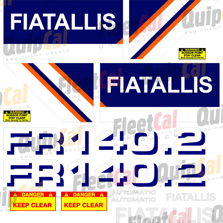 Fiat-Allis FR140-2 Marking Decal Set