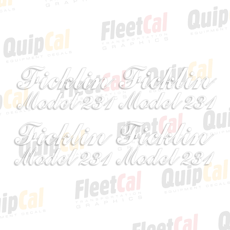 Ficklin Model 231 Gravity Wagon Decal Set