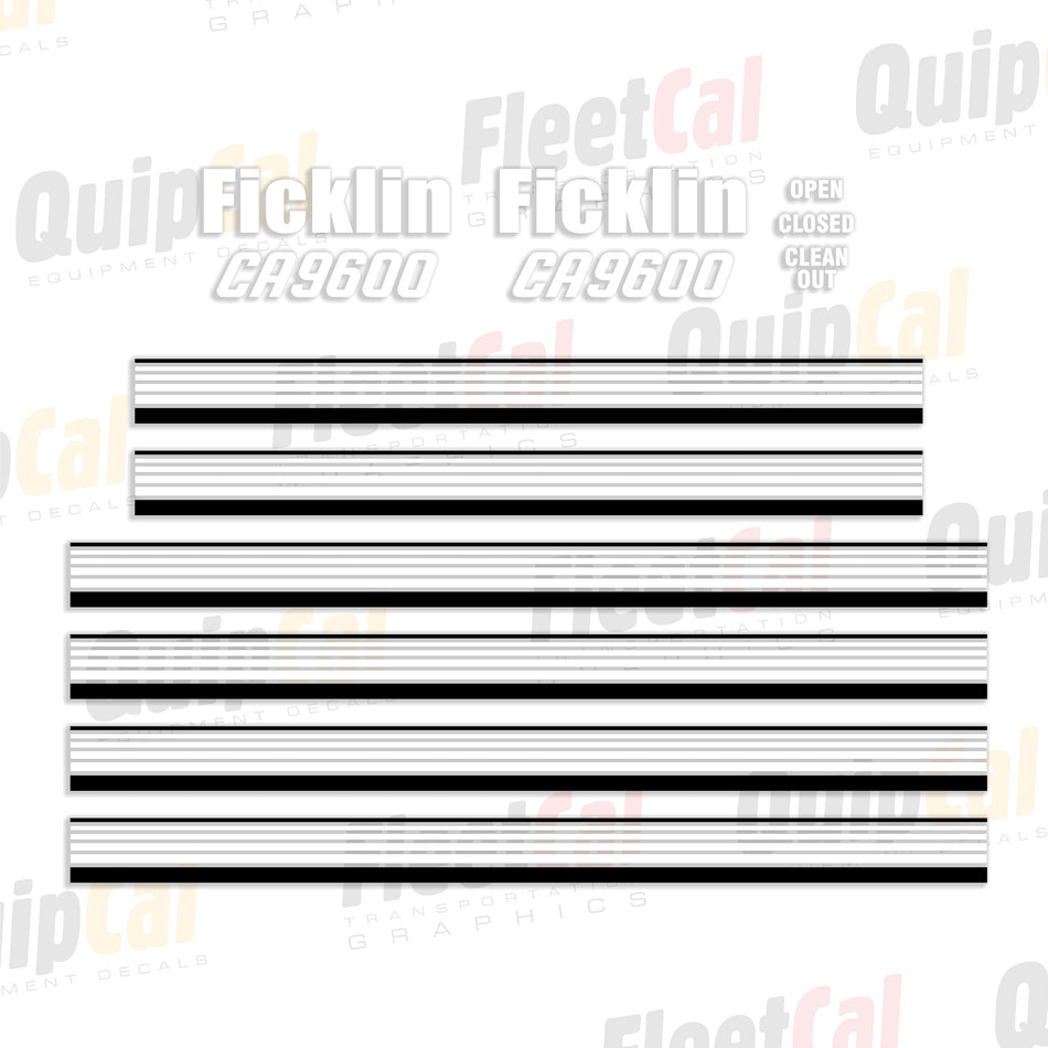 Ficklin Model CA9600 Grain Cart - Auger Wagon Decal Set