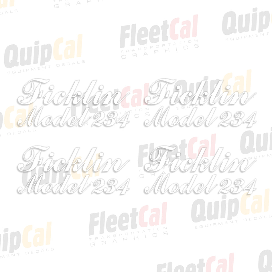 Ficklin Model 234 Gravity Wagon Decal Set