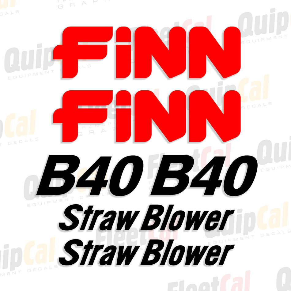 Finn B40 Straw Blower Decal Set