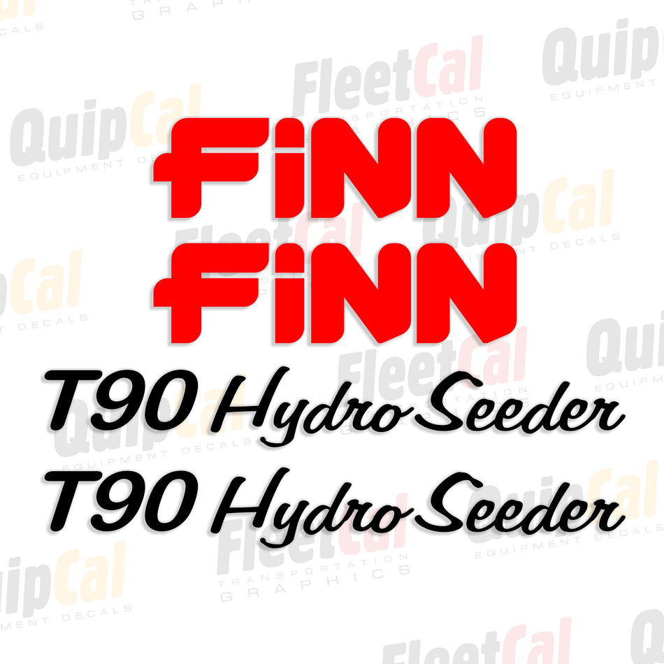 Finn T90 Hydro Seeder Decal Set