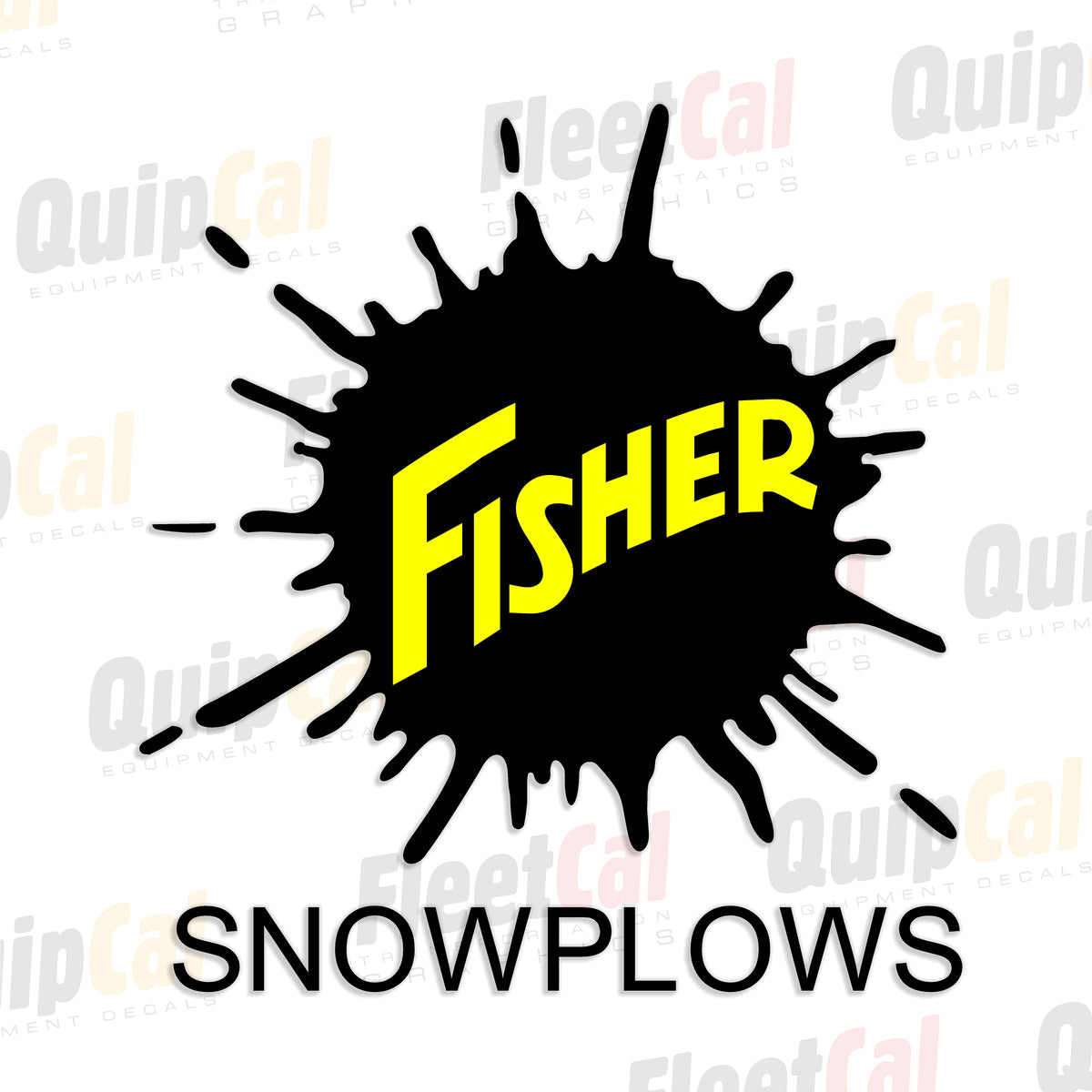 Snowball Racing Lettering Fisher Snow Plows Marking Decal Set – Truck and Equipment Decals