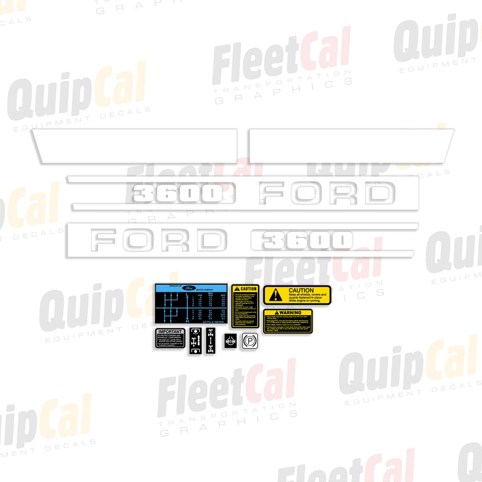 Ford 3600 Tractor Decal Set