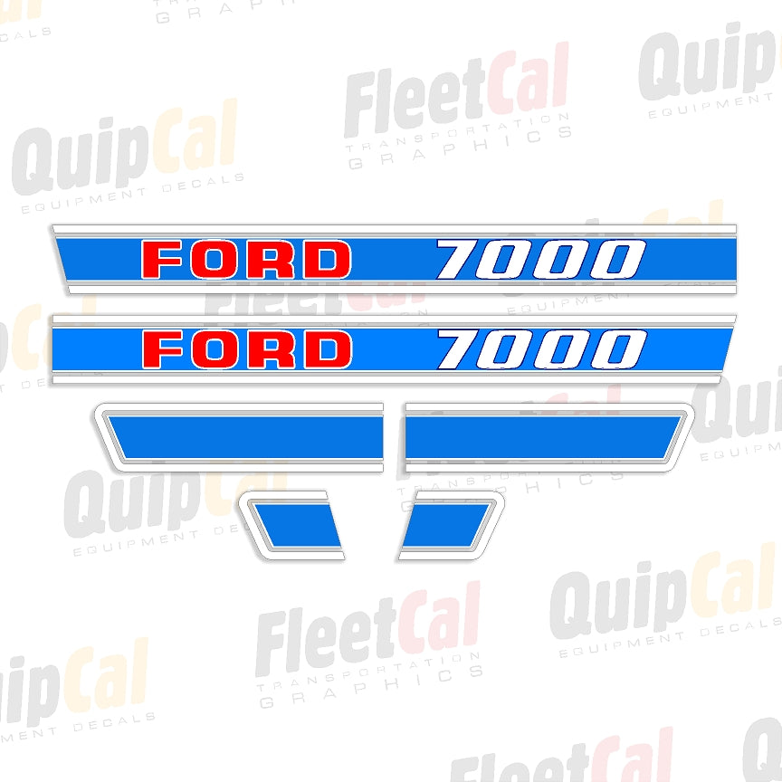 Ford Tractor Lettering Ford 7000 Tractor Marking Decal Set – Truck and Equipment Decals