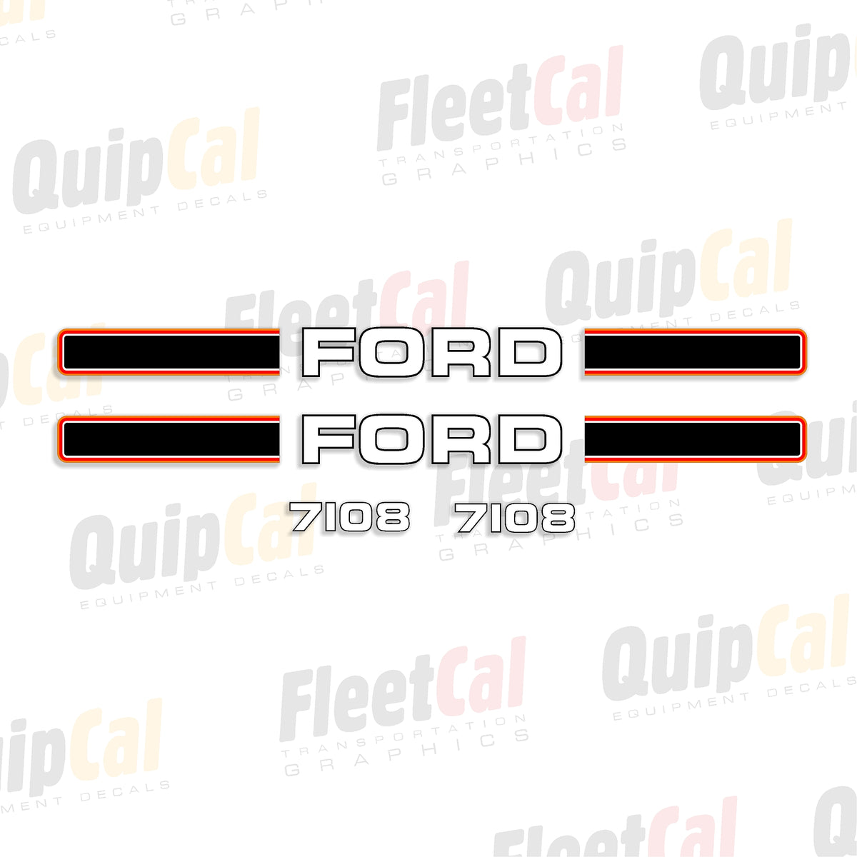 Loading.. Decal Ford 7108 Front Loader Marking Decal Set – Truck and Equipment Decals